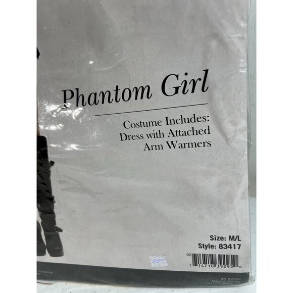 Leg Avenue Phantom Girl Women’s Costume M/L #83417 Halloween Costume NOS - Picture 2 of 5